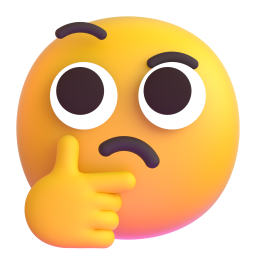 고민하는 얼굴 3D 아이콘